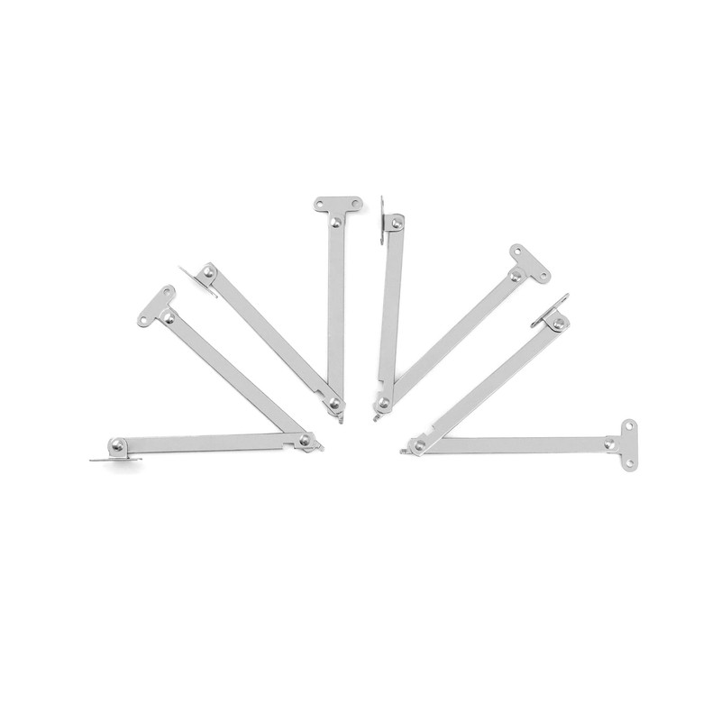 QWORK® 4 Pcs Steel Drop Down Hinge, Lid Stay Folding