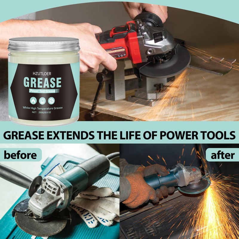 250g White Lubricating Grease,High Temperature Grease,Noise Reduction,Rustproof & Long-Lasting for