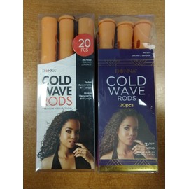 Donna 2 Pk: Donna Cold Wave Rods, 10-9/16"D Orchid & 10-3/4" D Orange, 3 1/4"L  2E