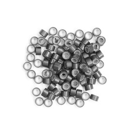 BellaBeads Hair Extensions Beads – 3 x 5mm 100-Pcs Lined Silicone Beads – Soft Silicone Extension Beads for Micro-Link Extensions – Easy Installation and No Hair Damage (GOLDEN BLONDE)