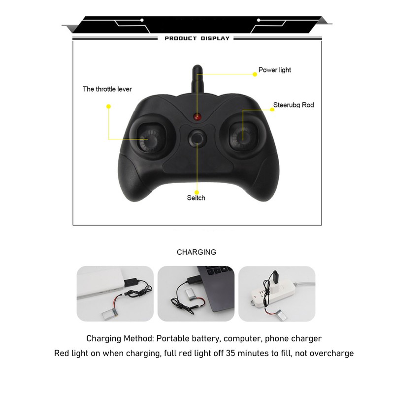 Remote Control Airplane Toy 2 Channel Foam Aircraft Model Rechargeable