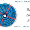 Polyester Arborist Rigging Climbing Rope Blue - 1/2 Inch Diameter