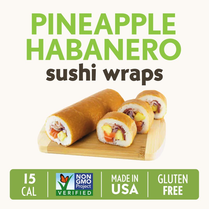 NewGem Pineapple Habanero Sushi Wrap, Gluten Free, Paleo, Vegan, Keto