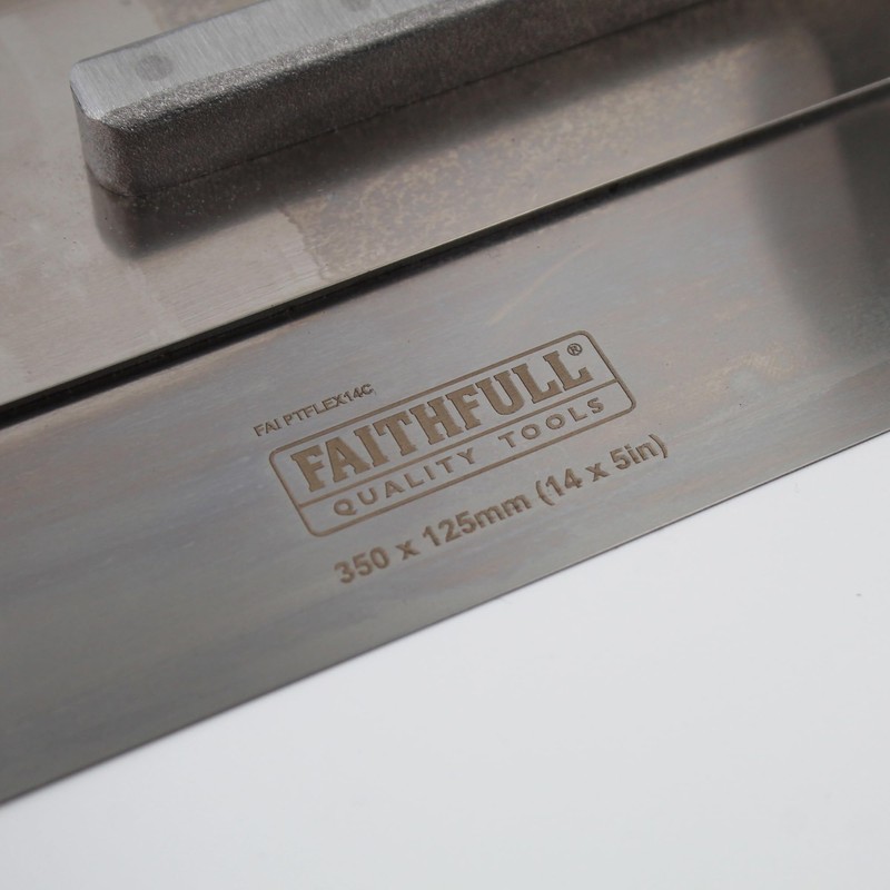 Faithfull FAIPTFLEX14C Flex Finishing Trowel, High-Grade Stainless Steel Plastering Hand