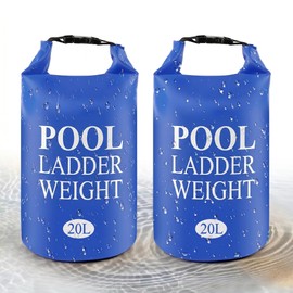 2 Pack 20L/60lb Waterproof Pool Ladder Weights & Sand Bags (Blue)