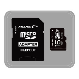 【Amazon.co.jp限定】HI DISC microSDHC Card Class 10 16GB with SD Adapter/Plastic Case (Data Recovery Service Included) Black