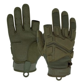 Seibertron S.O.L.A.G-HI 2.0 Half Index Finger Tactical Gloves - Touchscreen Tactical Gloves for Cycling, Motorcycle Riding, and Climbing Army Green M