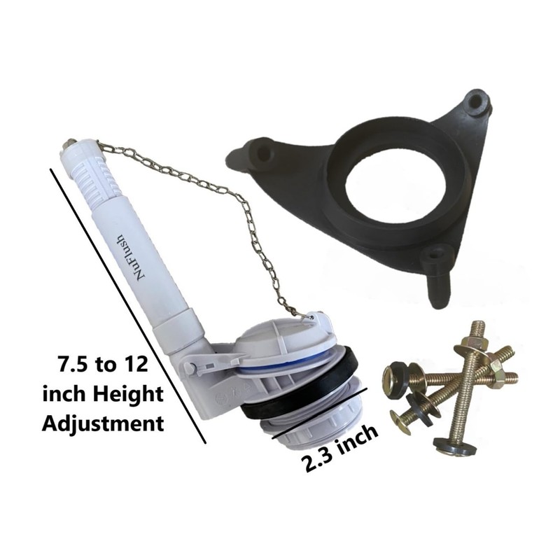 Kohler Barrington Replacement Toilet Flush Valve Kit with Adjustable Overflow
