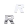 sourcing map Silver Metal R Letter Alphabet Sticker Emblem Badge