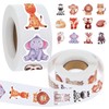 2 Roll Stickers Animals, 1000PCS Forest Cute Animal Stickers for