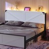 MAHANCRIS King Size Headboard Only, Headboard with 2 Outlets and