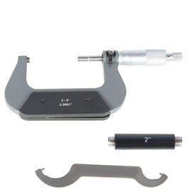 findmall - Micrómetro exterior de 2 a 3 pulgadas, punta de carburo de 0.000 pulgadas, herramienta maquinista de micrómetro de 2 a 3 pulgadas