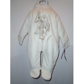 U.S. Polo Assn. US. POLO. ASSN.  Hooded Outerwear White Bunting Size 3-6 Months