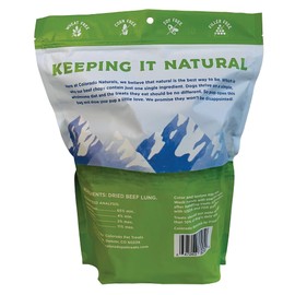 COLORADO NATURALS Dried Lung Beef Chop Dog Treats, 16 oz – All-Natural, Made in USA, No Fillers or Preservatives – Great for Dogs with Sensitive Stomachs