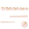 GlamRays 24 Pieces Gold Decorated Design French Tip Toenail Stickers
