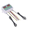 Dual Temperature Controller Waterproof Digital Thermostat with Data Storage for