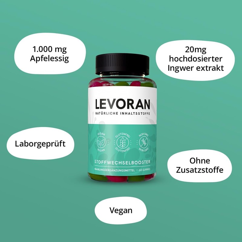 Levoran Levoran Stoffwechsel Booster Gummies, vegan, glutenfrei (2)