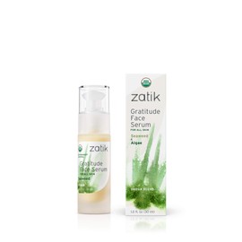 Zatik Naturals - Gratitude Face Serum with Seaweed and Algae, USDA Organic,Vegan, Non GMO Gluten Free Soy Free Alcohol Free pH Balanced Biodegradable, 1.0 fl oz, 30ml