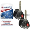 KeylessKing* 2 Remote Key Fob Shell Pad Case for 2008