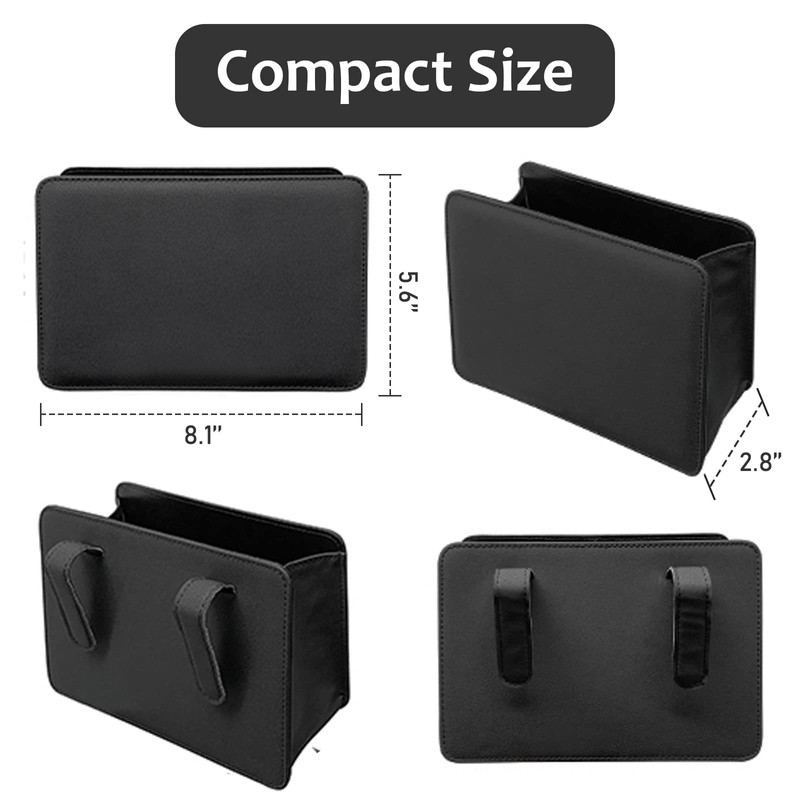 Accmor Car Trash Can, Leather Vehicle Trash Bin Car Dustbin