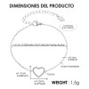 Collar Dije Corazón Plata Pareja Novia Aniversario Mujer