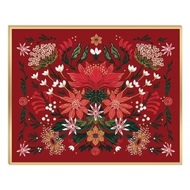 Punch Studio Christmas Garden Placemats Set of 12 (50536), Large