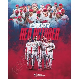 SPORTSPHOTOSUSA 2023 Philadelphia Phillies Welcome Back to Red October 8x10 Photo