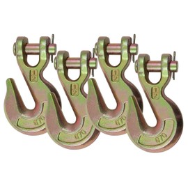 Mytee Products (4 Pack 1/2" Grade 70 Clevis Grab Hooks Wrecker Tow Chain Flatbed Truck Trailer