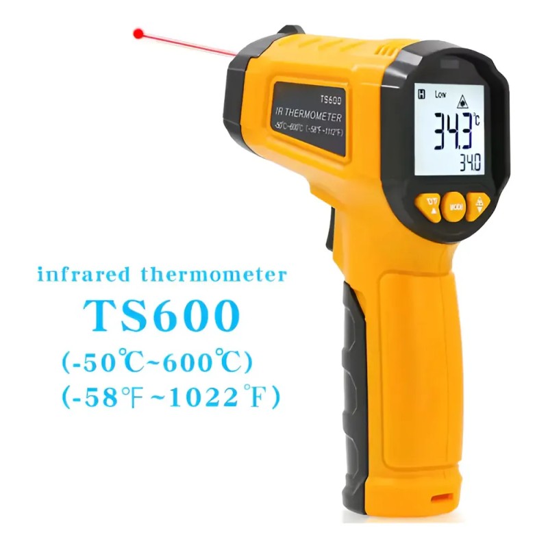 Termómetro Digital Industrial Infrarojo Laser. (-50 -600 C)