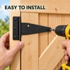 4-Inch T-Hinges for Shed Doors & Gates – Heavy-Duty Black