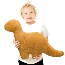 mermaker Dino Nugget Pillow Plush for Funny Birthday Gifts, Dinosaur Chicken Nugget Pillow are Cute Dinosaur Gifts for Teen Boys Girls Adults (Brontosaurus, Large)