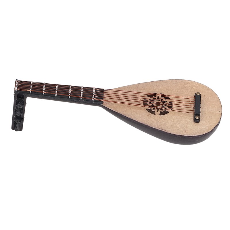 Lute Model Ornaments Simulation Pipa Chinese Guitar Stringed Instrument Decor