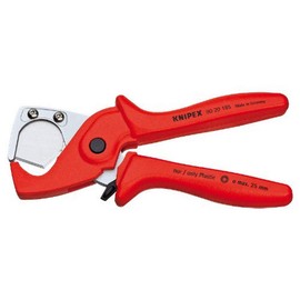 KNIPEX PlastiCut Cutter for flexible hoses and plastic conduit pipes glass fibre reinforced plastic handles 25 mm 90 20 185