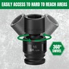 SK 3/8" Drive Universal Swivel Impact Socket Set, Metric Socket