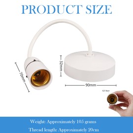 WORUIB Pendant Light Fitting, E27 Ceiling Rose Light Fitting, 90 * 70 * 32mm Bakelite Pendant Holder for Kitchen Island, Living Room, Bedroom, Dining Area Lighting