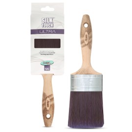 Axus Decor Silk Touch Ultra (Mink Series) Painting Brush, Filaments & Birchwood Handle - For Walls, Ceilings, Wood & Metal - Anti-Rust Stainless Steel - Next Generation Brush - 3 Inch