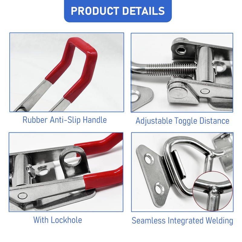 SIAOKL 4003 Heavy Duty Toggle Latch Clamp, 304 Stainless Steel,