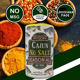MYGORP Cajun No Salt Season All, 5 oz, Flavorful Seasoning for Healthy Cooking