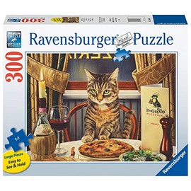 Ravensburger Dinner for One 300 Piece Large Format Jigsaw Puzzle for Adults - 16936 - Every Piece is Unique, Softclick Technology Means Pieces Fit Together Perfectly