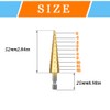 Hocansen 3 Pcs Step Cone Drill Bits Counter Sink Drill