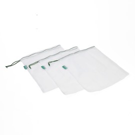 Earthwise Reusable Mesh Produce Bags - Washable Set of 9 Premium Bags, TRANSPARENT Lightweight, Strong SEE-THROUGH Mesh for shopping, transporting and storing fruits and veggies.