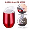 EG Vaso Térmico Portátil Con Tapa Sellable De Acero Inoxidable