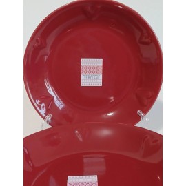 CMG Pasta Bowls Embossed Red Hearts  9.25", Made In Portugal, Hearts & Love