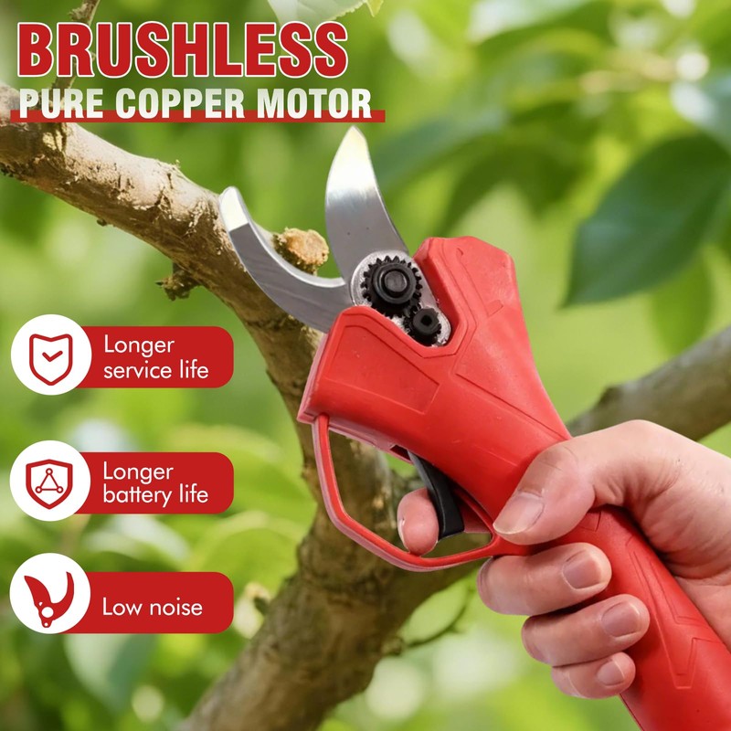 Brushless Electric Pruning Shears Cordless, Pole Pruners for Tree Trimming,