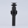Bathroom Sink Drain with Overflow: Matte Black Bathroom Sink Drain