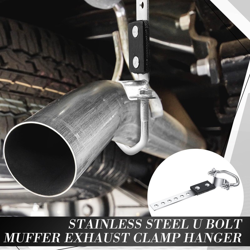 Geetery 1 Pcs Exhaust Hangers Muffler Hanger 6 Hole Swivel
