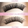 Fan Eyelash Extensions, 3D-C-0.07-15, Short, Ready-Made Volume Eyelashes, 0.07 C