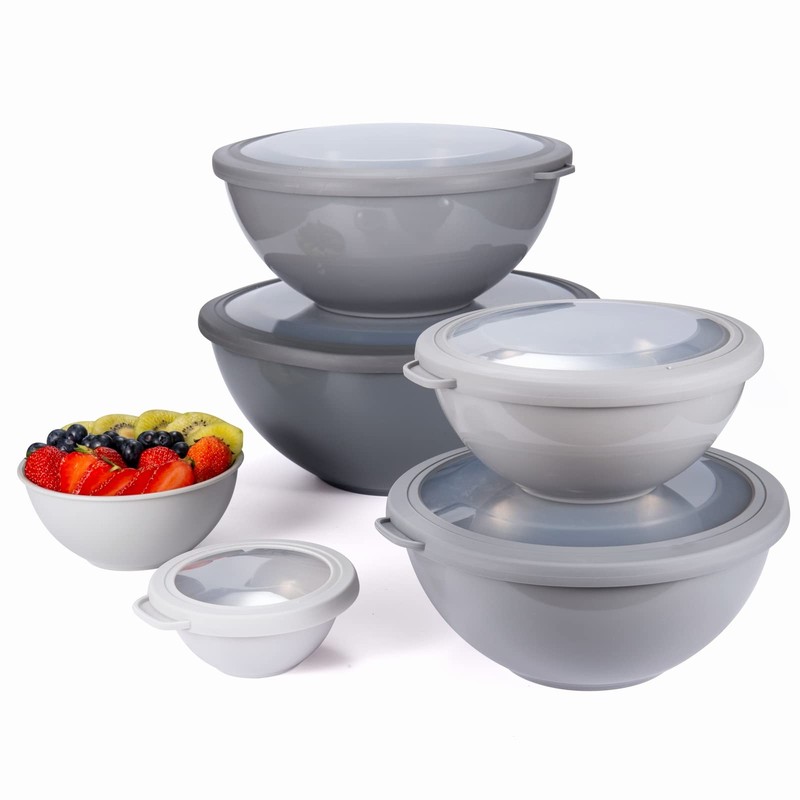 COOK WITH COLOR Mixing Bowls Set with TPR Lids -