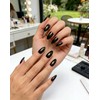 Black Gold Glitter Nail Polish, Quick Dry Shimmer Nail Lacquer