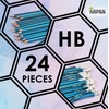 ARPAN Pencils, HB School Eraser tip 24 Pencils, Snap-Resistant &
